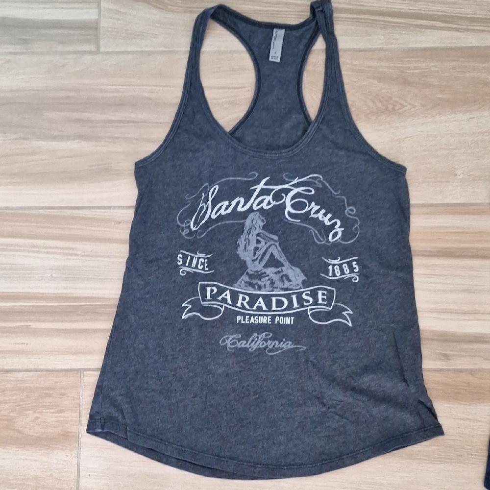 Santa Cruz California Paradise Pleasure Point Mermaid Graphic Tank Top S - Picture 2 of 5